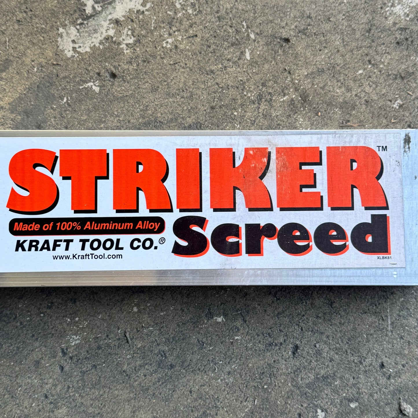 KRAFT TOOL CO. ALUMINUM Screed 192”x1 1/2”x3 1/2” CC616AL PayWut