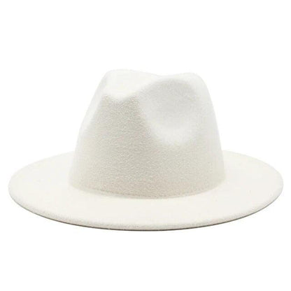 Modern Classic Felt Fedora – Stylish Wide Brim Wool Hat for Men and Women Country in My Heart