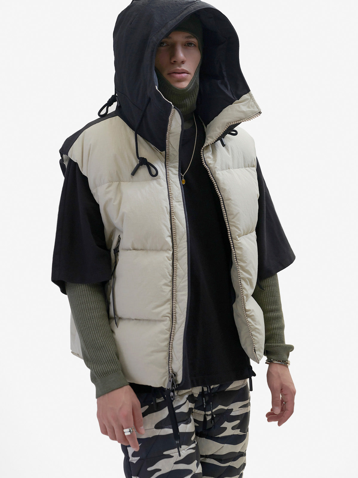 Hooded Down Vest - Canvas Holden Outerwear