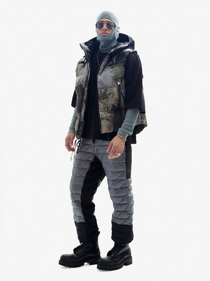 Hooded Down Vest - Rekall Tie Holden Outerwear