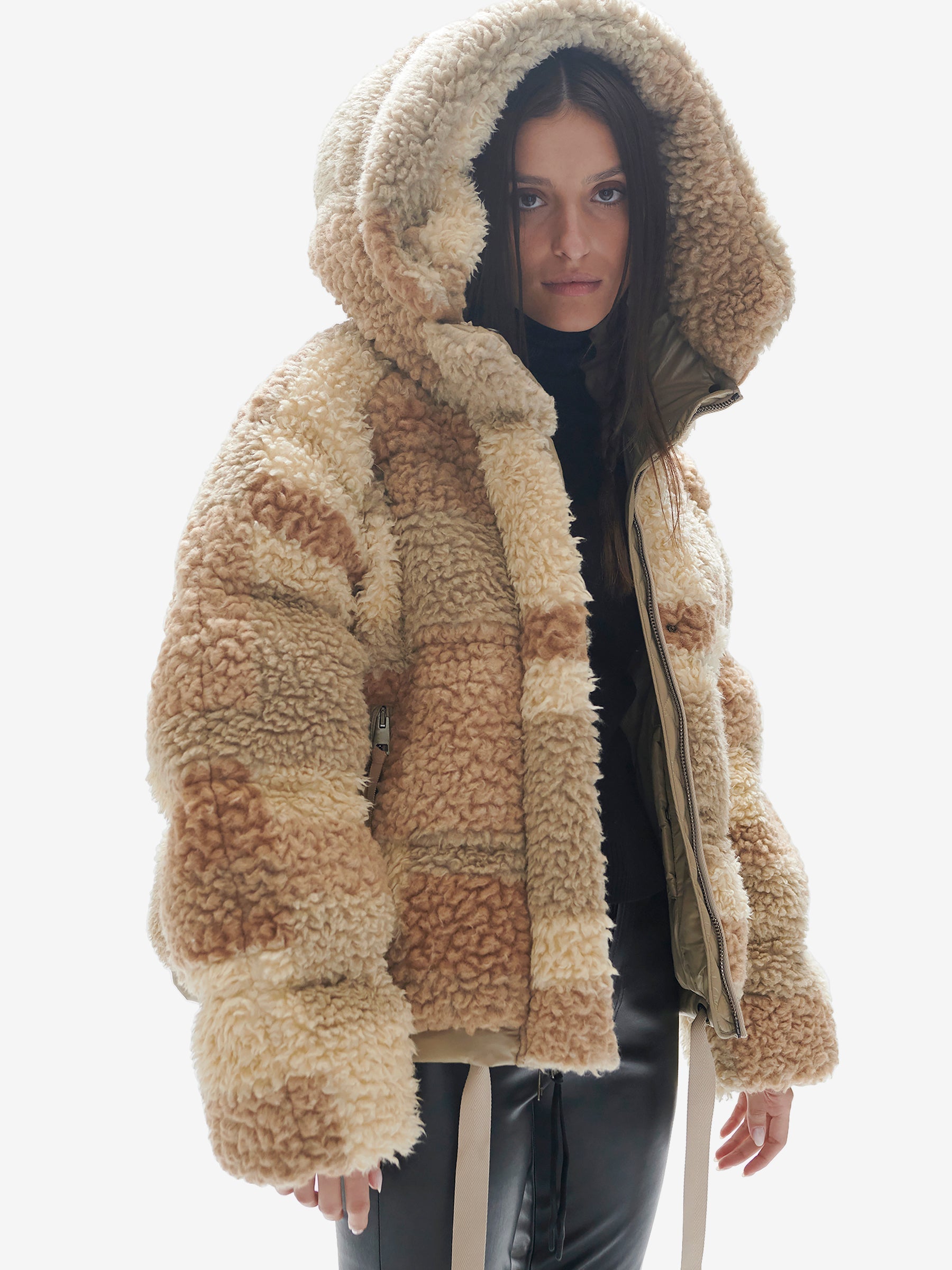 Sherpa Down Puffer - Natural Mix Holden Outerwear