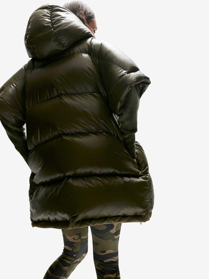 Long Down Vest - Olive Holden Outerwear
