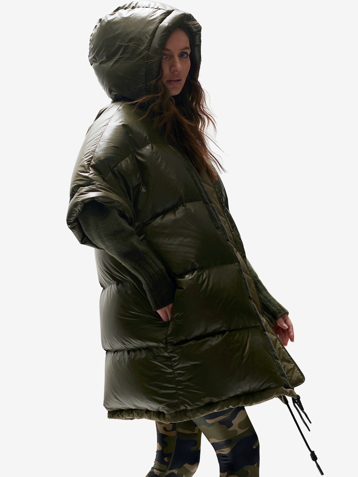 Long Down Vest - Olive Holden Outerwear