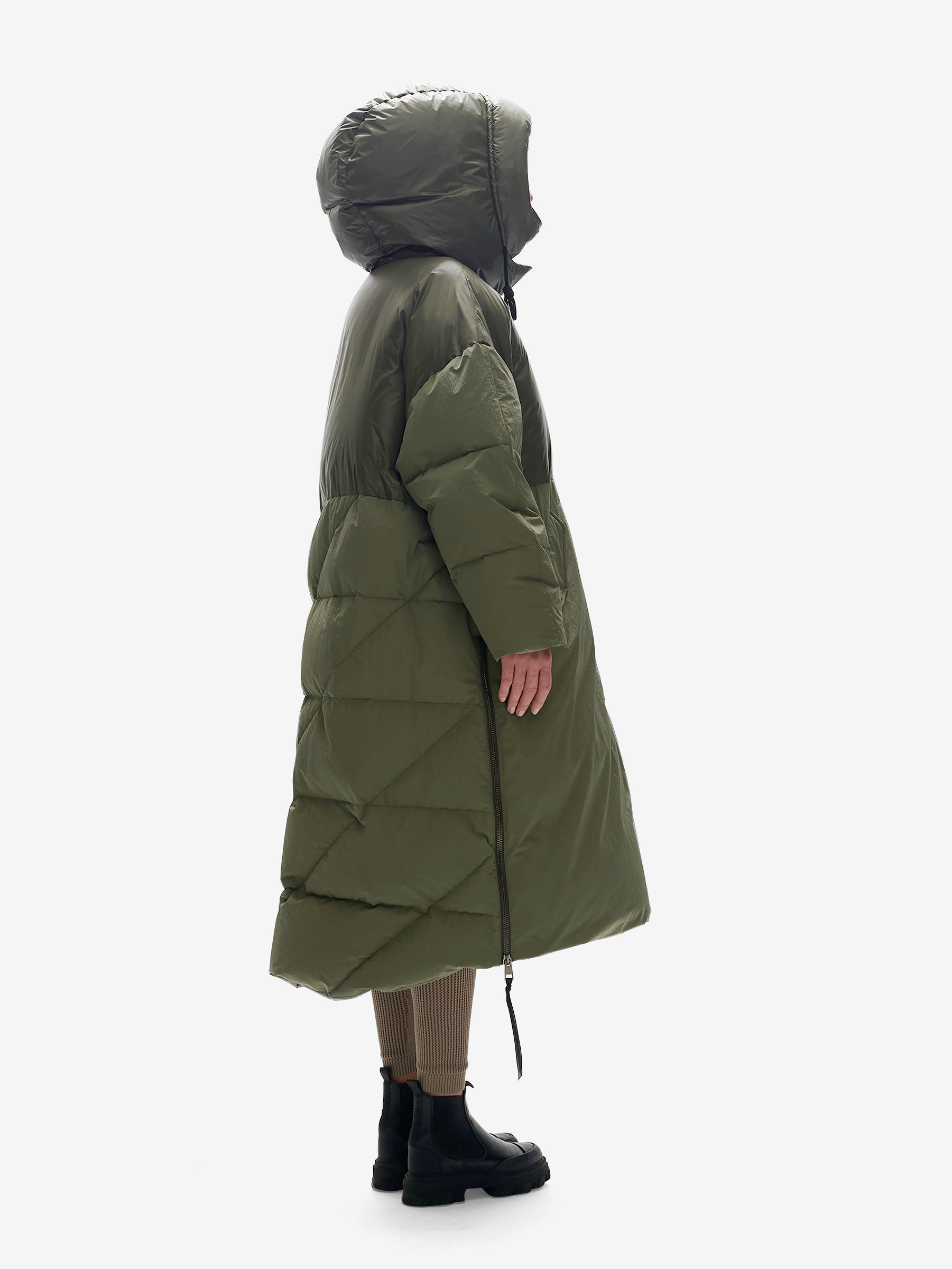 Long Down Puffer - Stone Green Holden Outerwear
