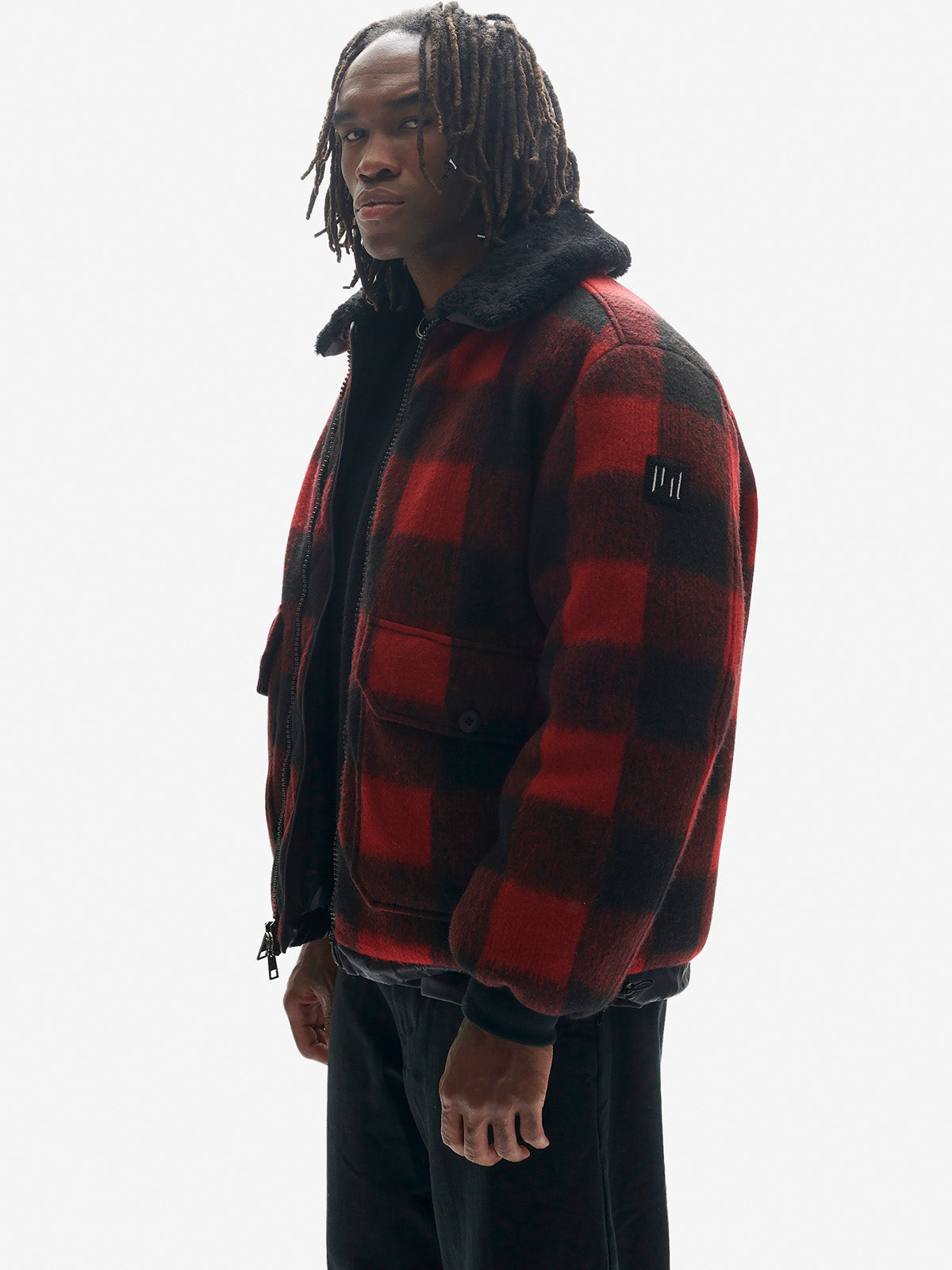 Down Field Jacket - Red/Black Plaid Holden Outerwear