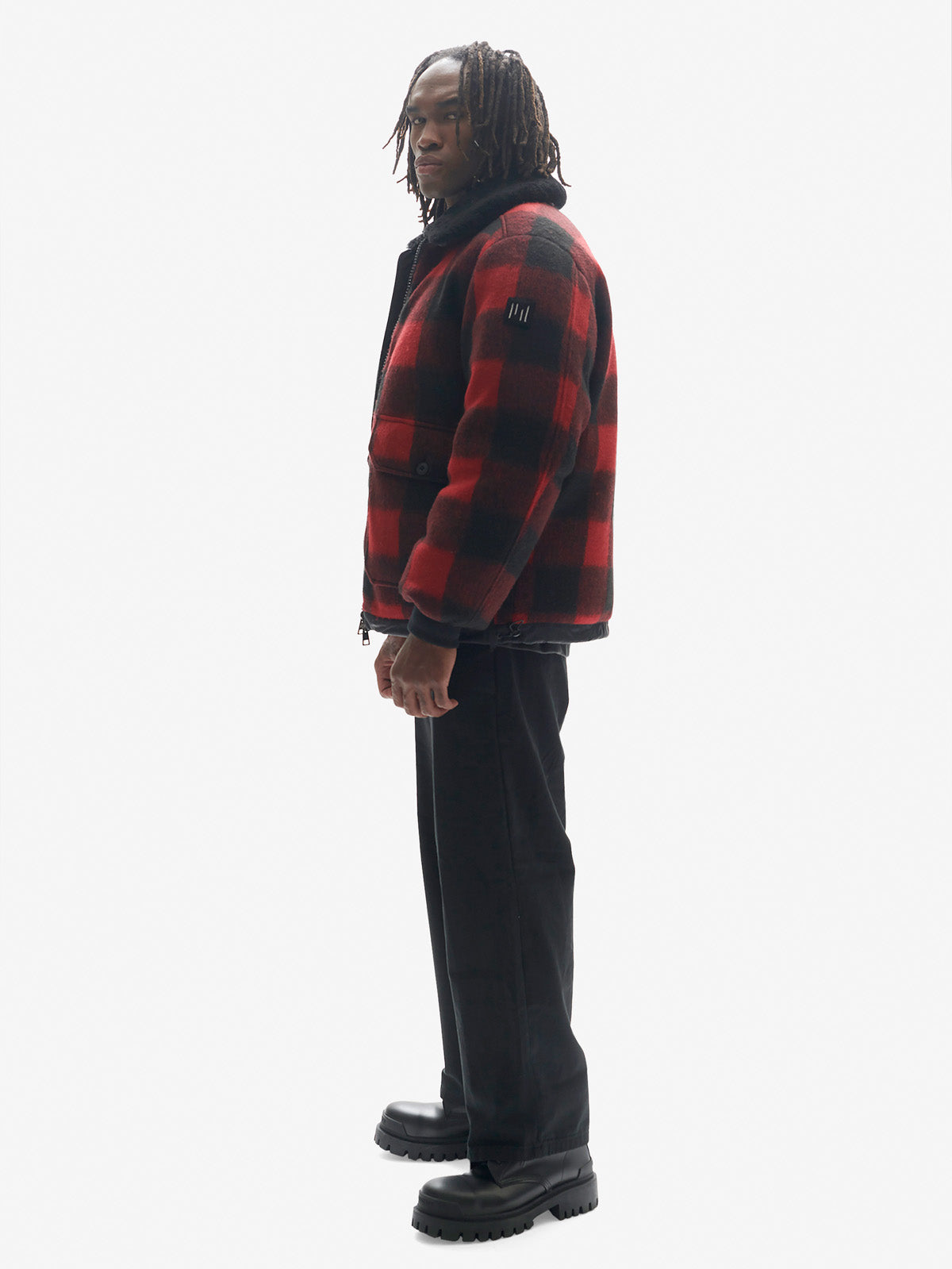 Down Field Jacket - Red/Black Plaid Holden Outerwear