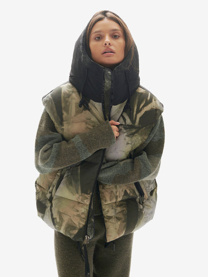 Hooded Down Vest - Rekall Tie Holden Outerwear
