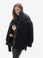 Padded Wool Sherpa Shirt Jacket - Black Holden Outerwear