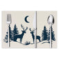 Christmas placemat reindeer print decoration insulation mat kitchen dining table coaster