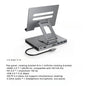 4K/60Hz Gigabit Ethernet Port USB 3.0 Splitter Hub Converter Flat Panel Rotary Stand Type-c Docking Station