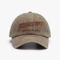 Fashionable Outdoor Versatile Curved Brim Letter Embroidery Men's Flat Tongue Hat Show Face Small Washed Women's Simple Baseball Hat Fashion