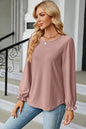 🌸 Round Neck Flounce Sleeve T-Shirt FitiqueFit