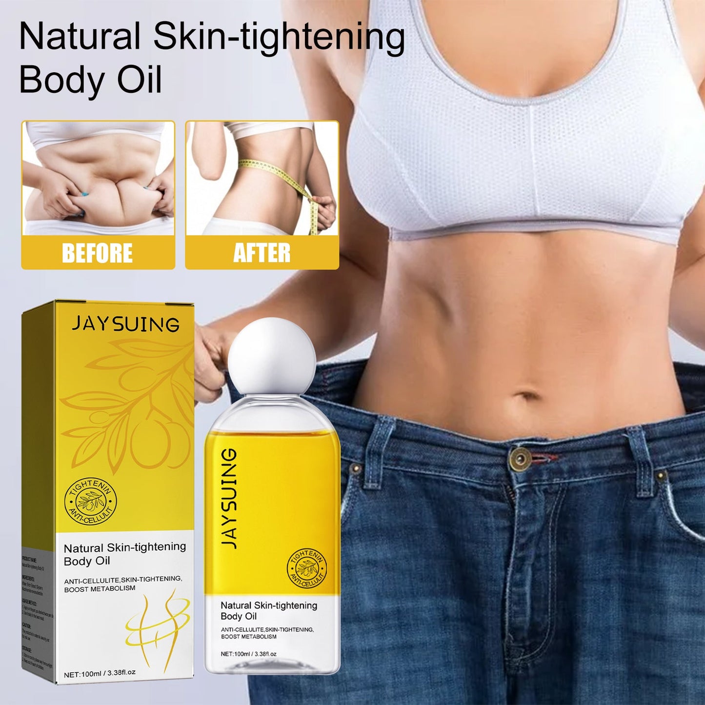 Firming Body Oil, Anti-Orange Peel Moisturizing Slimming Beauty Skin Oil