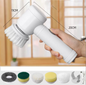 5-in-1 Electric Cleaning Brush Bathroom Wash Brush Kitchen Cleaning Tool USB Bathtub Brush
