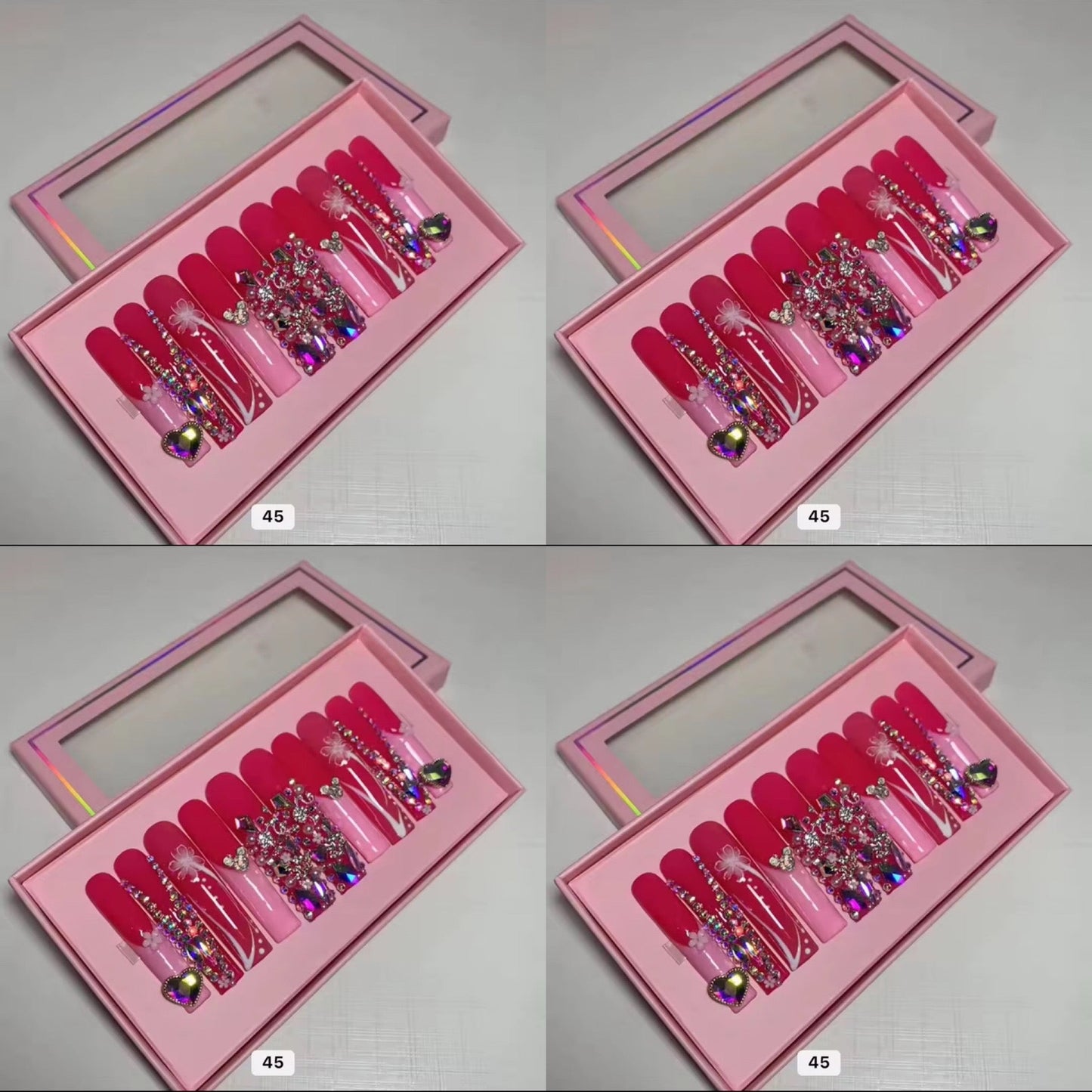 Pink nails acrylic press on nails HOL stores