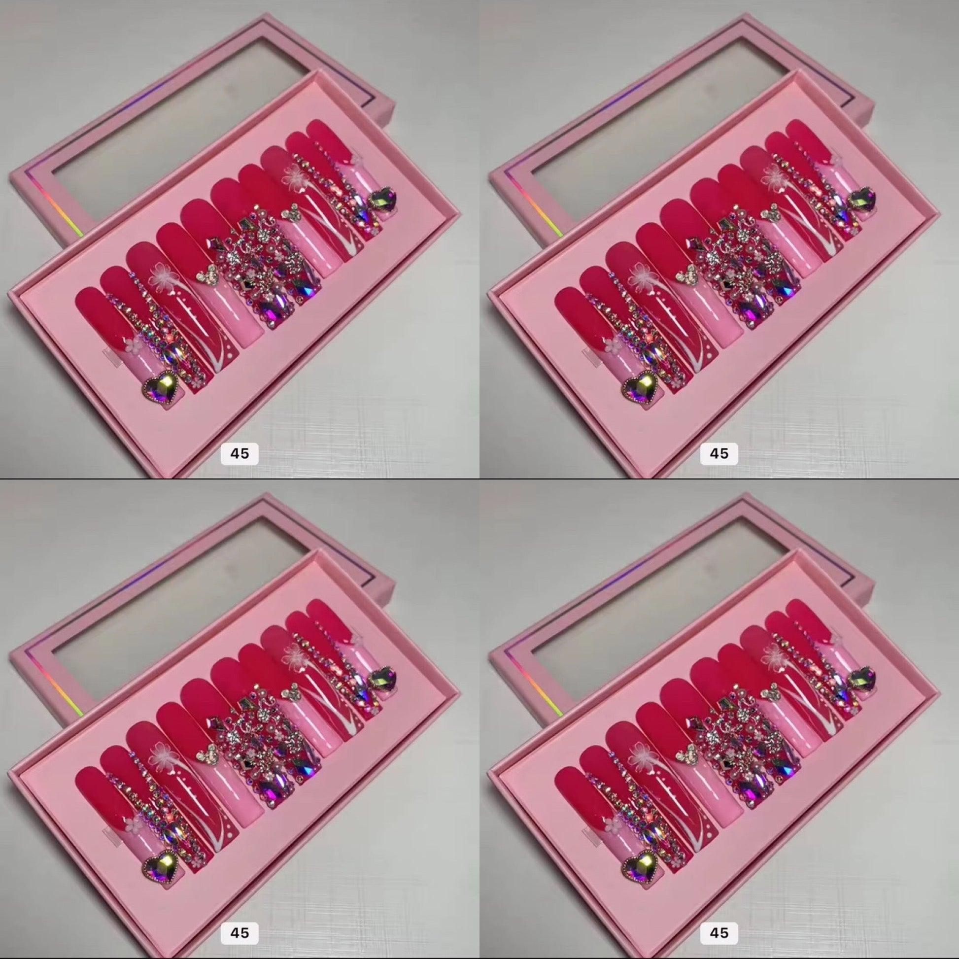 Pink nails acrylic press on nails HOL stores