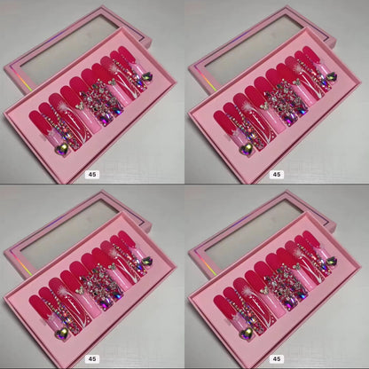 Pink nails acrylic press on nails HOL stores