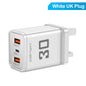 Mobile phone charger 2.4A PD+2 USB charging head Travel charging head