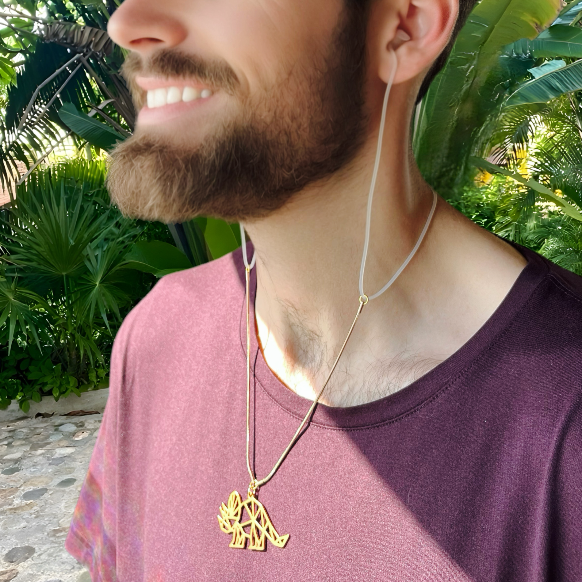 Geo Dino Earplug Necklace Wook Plugs