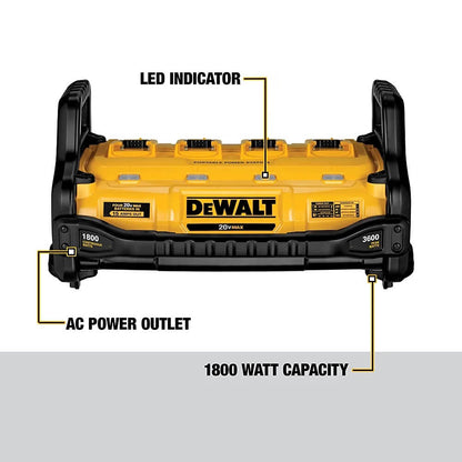 DEWALT DCB1800B 1800 Watt Portable Power Station and Simultaneous Battery Charger VM Hardware