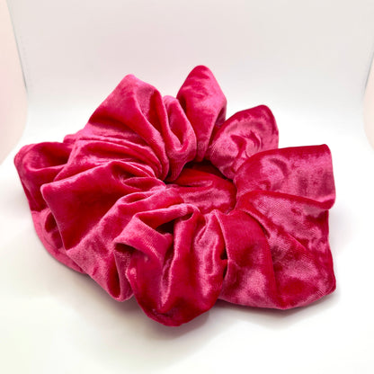 Bright Pink Crushed Velvet Scrunchie Enchanted Scrunch