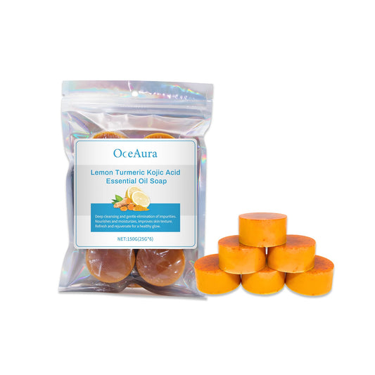 Lemon Turmeric Essential Oil Soap Cleans Skin Pores, Brightening Skin Body Bath Soap V.I.P Digital Presence