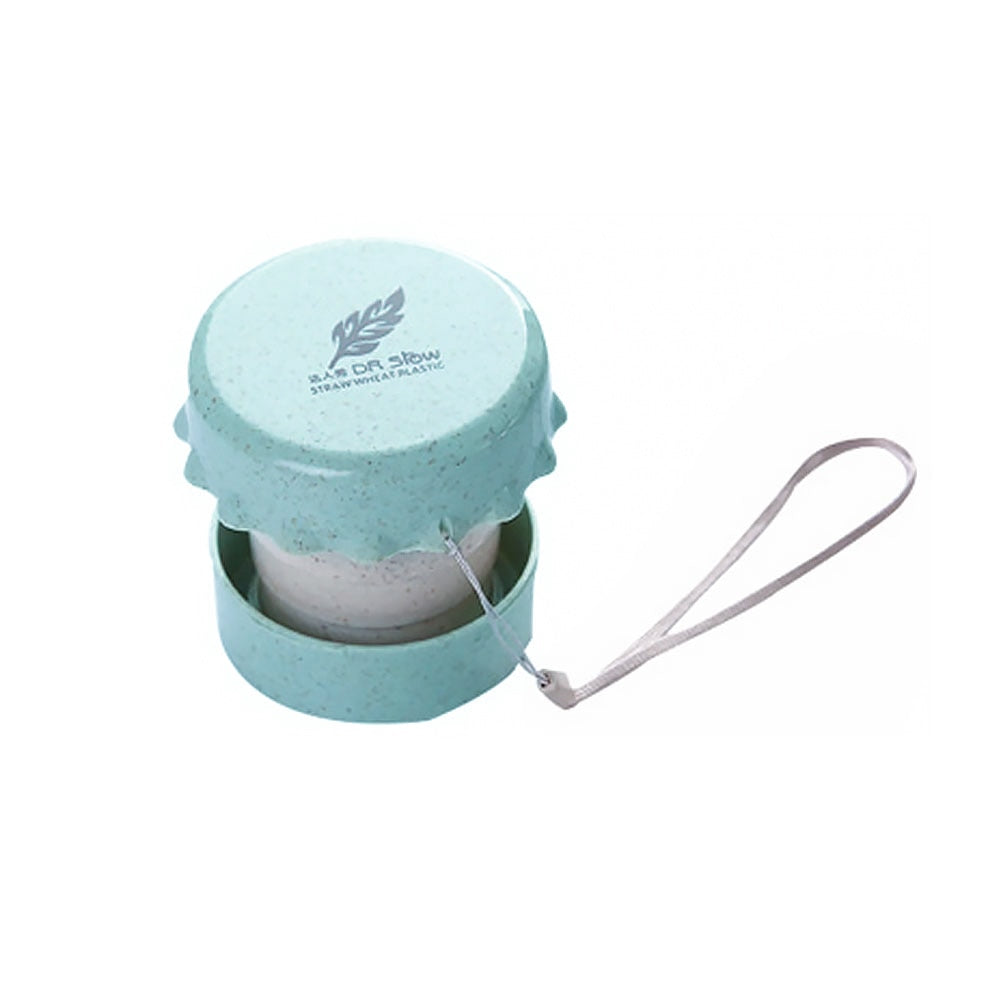 Portable Straw Wheat Plastic Telescopic Drinking Collapsible Folding Cup Travel Camping Convenient Easy To Carry Travel Bottle