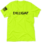 DILLIGAF  - Safety Yellow T-Shirt Armed American Supply