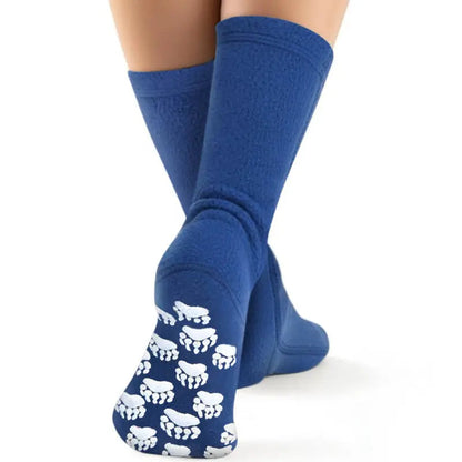 Kids' Nonskid Fleece Socks - Denim Polar Feet® LLC