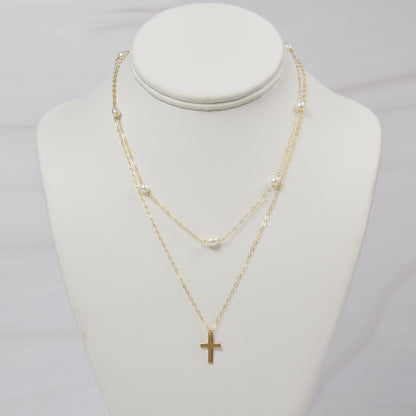 Simple Cross Necklace Emily Anne Designs LLC