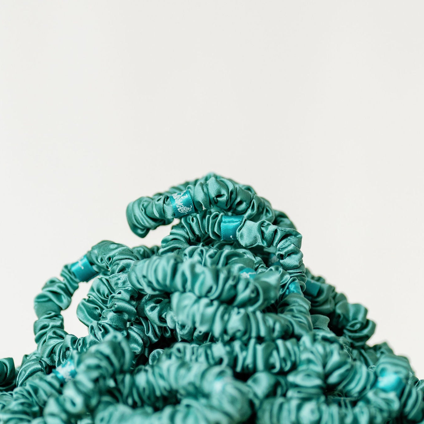 Organic Silk Small Scrunchie Jade Green LINA LENNOX