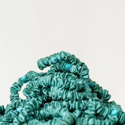 Organic Silk Small Scrunchie Jade Green LINA LENNOX