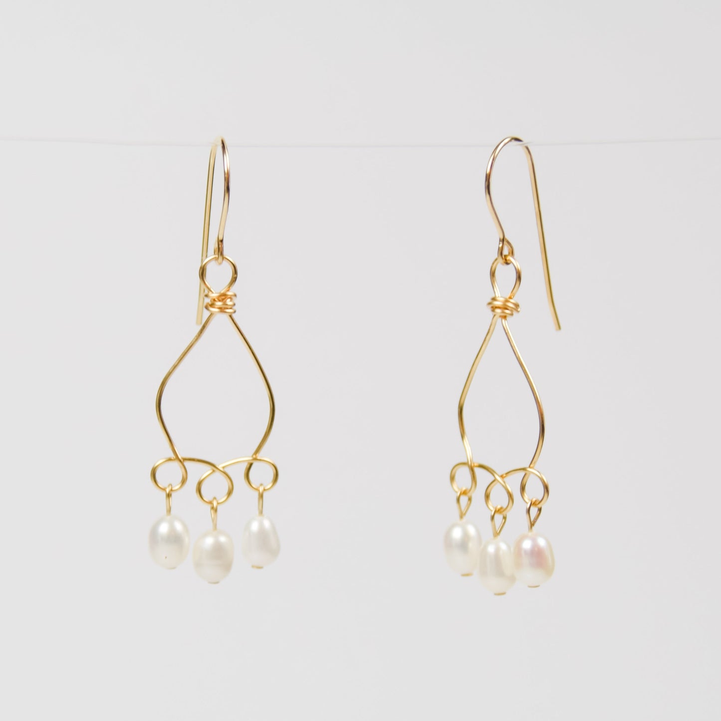 Looping Pearl Drop Earrings Emily Anne Designs LLC