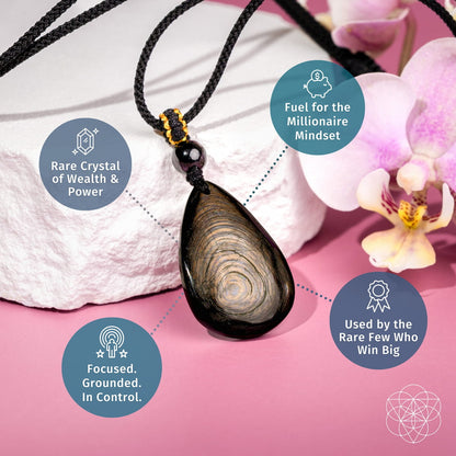 The ﻿Hypersthene Millionaire Manifestation Pendant Conscious Items