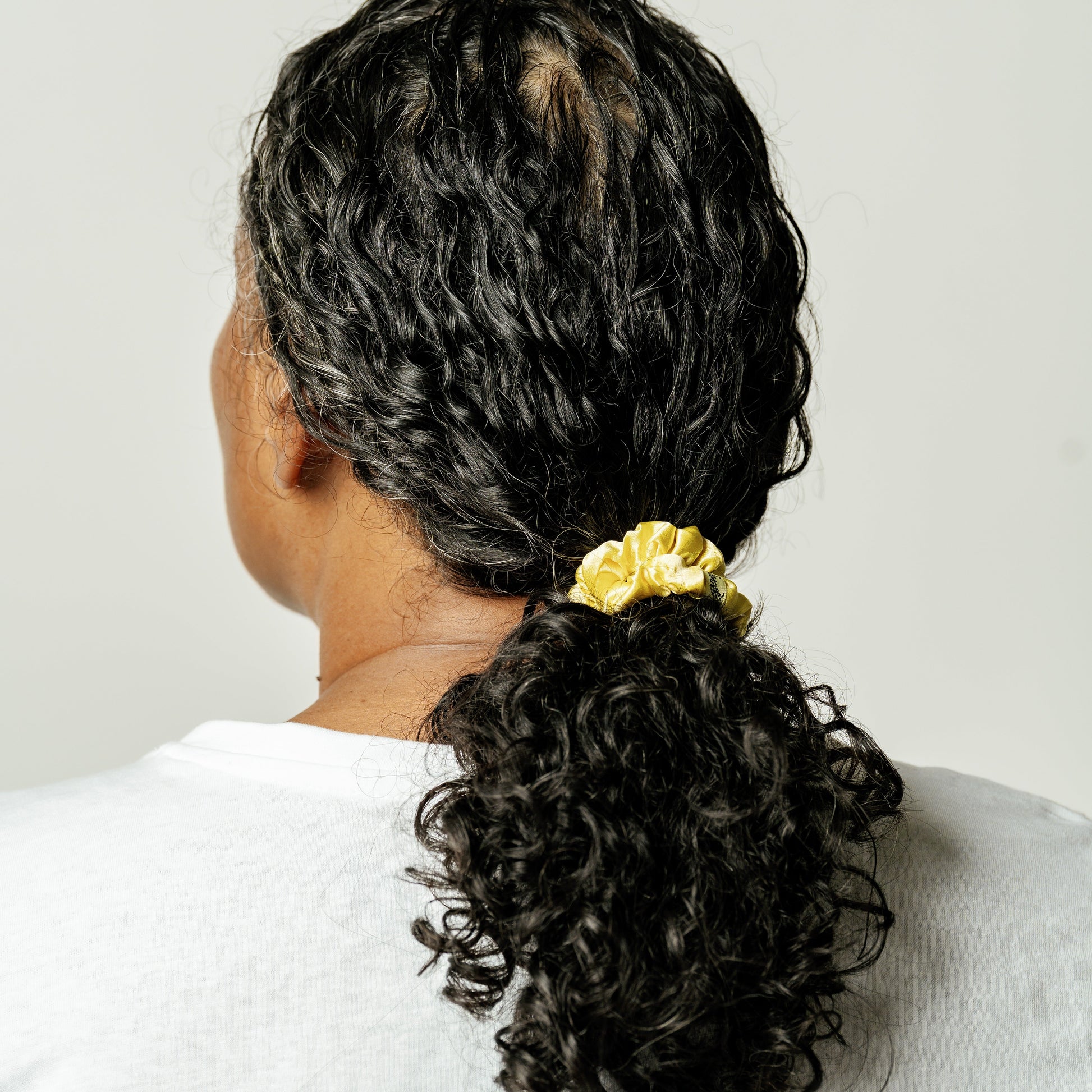 Organic Silk Small Scrunchie Sunshine Yellow LINA LENNOX