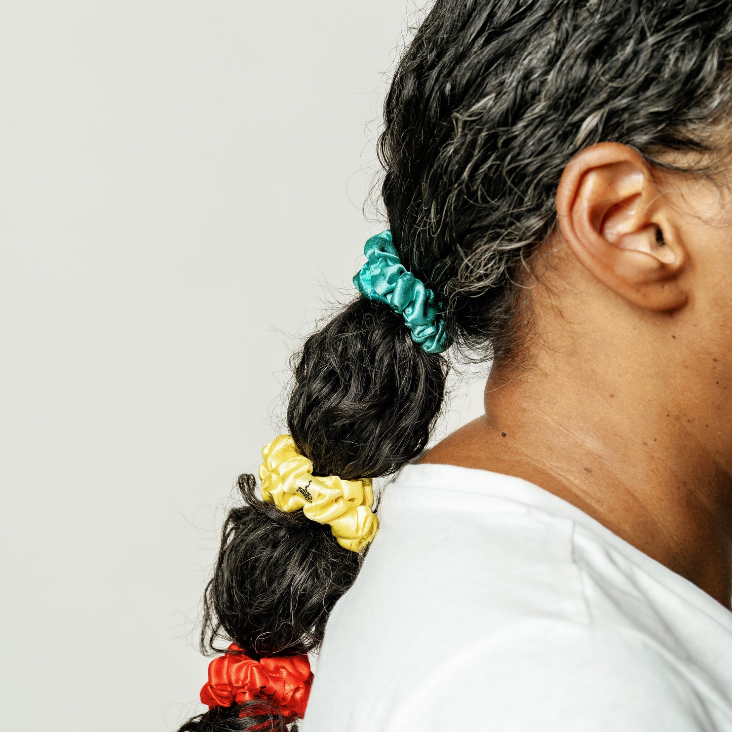 Organic Silk Small Scrunchie Jade Green LINA LENNOX