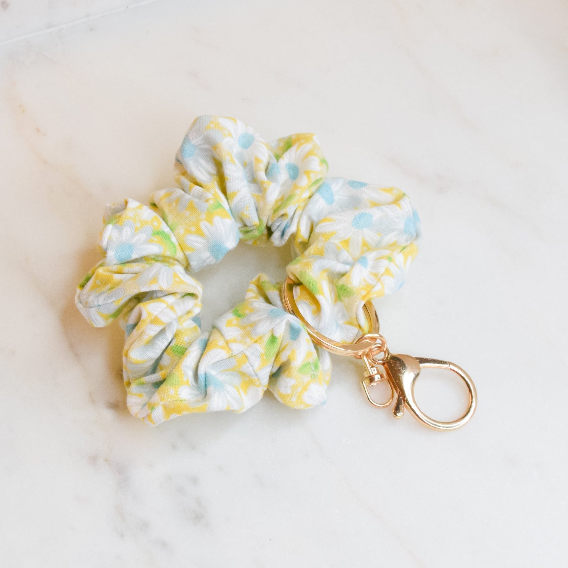 Daisies Scrunchie Key Chain Emily Anne Designs LLC