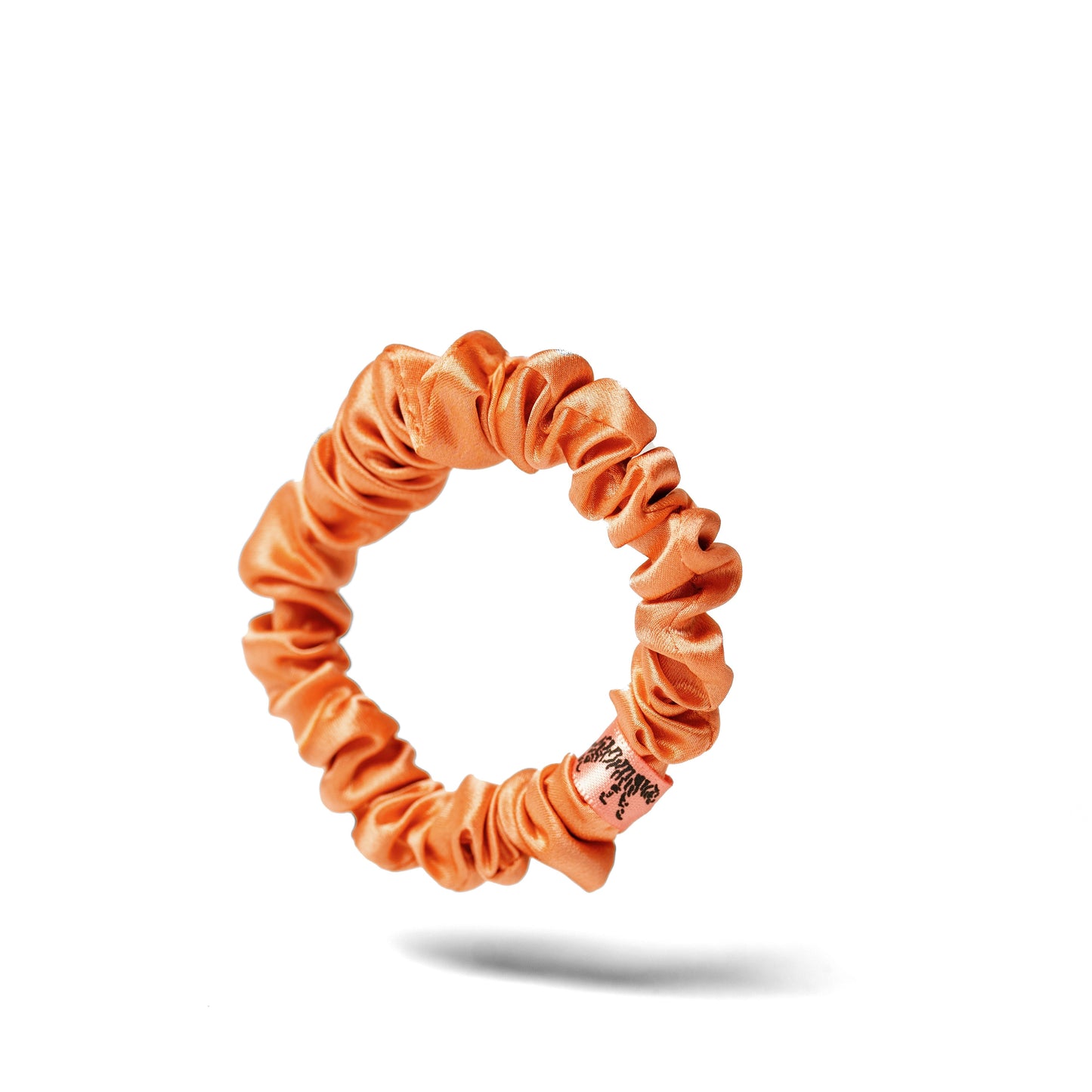 Organic Silk Small Scrunchie Peachy Coral LINA LENNOX