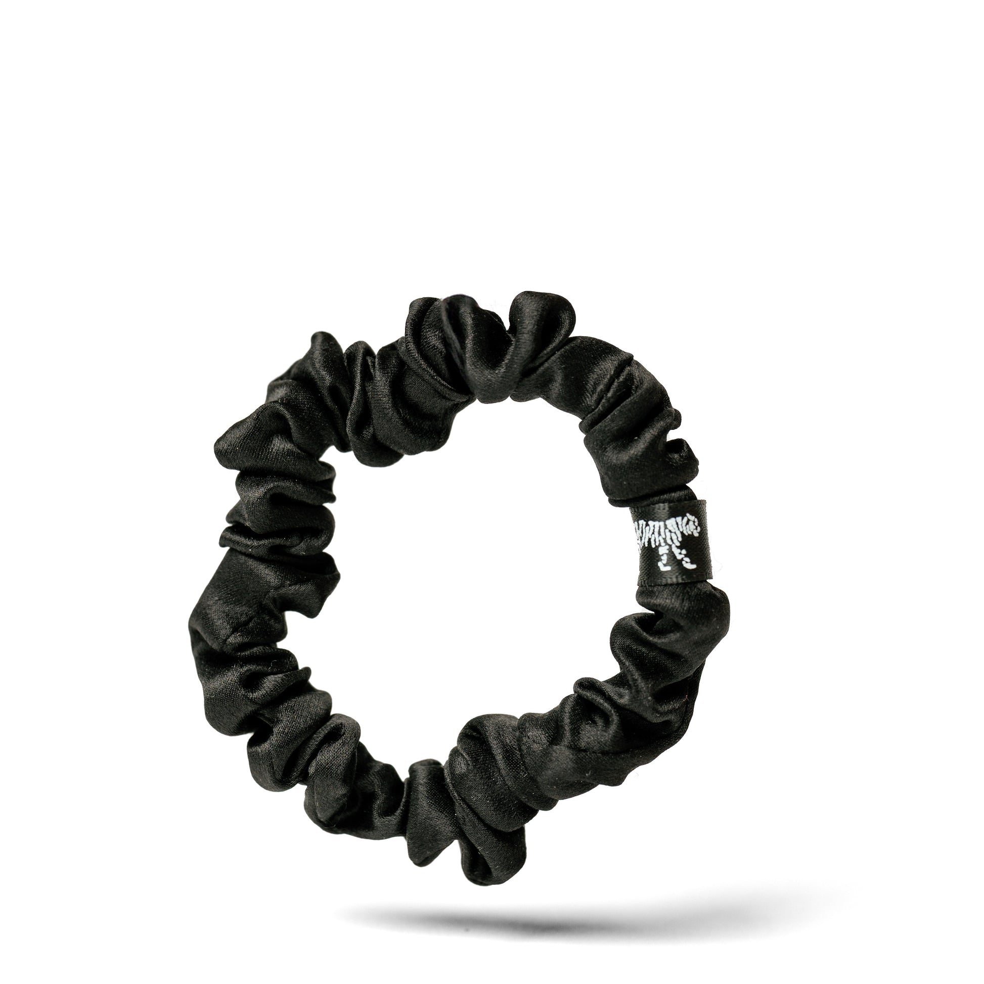 Organic Silk Small Scrunchie Onyx Black LINA LENNOX
