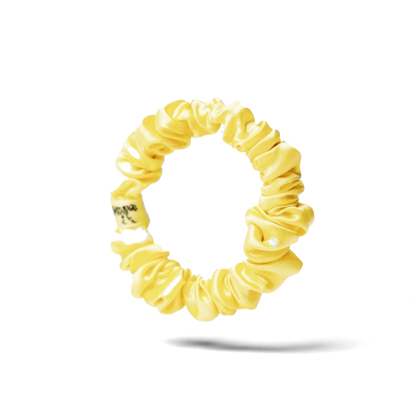 Organic Silk Small Scrunchie Sunshine Yellow LINA LENNOX
