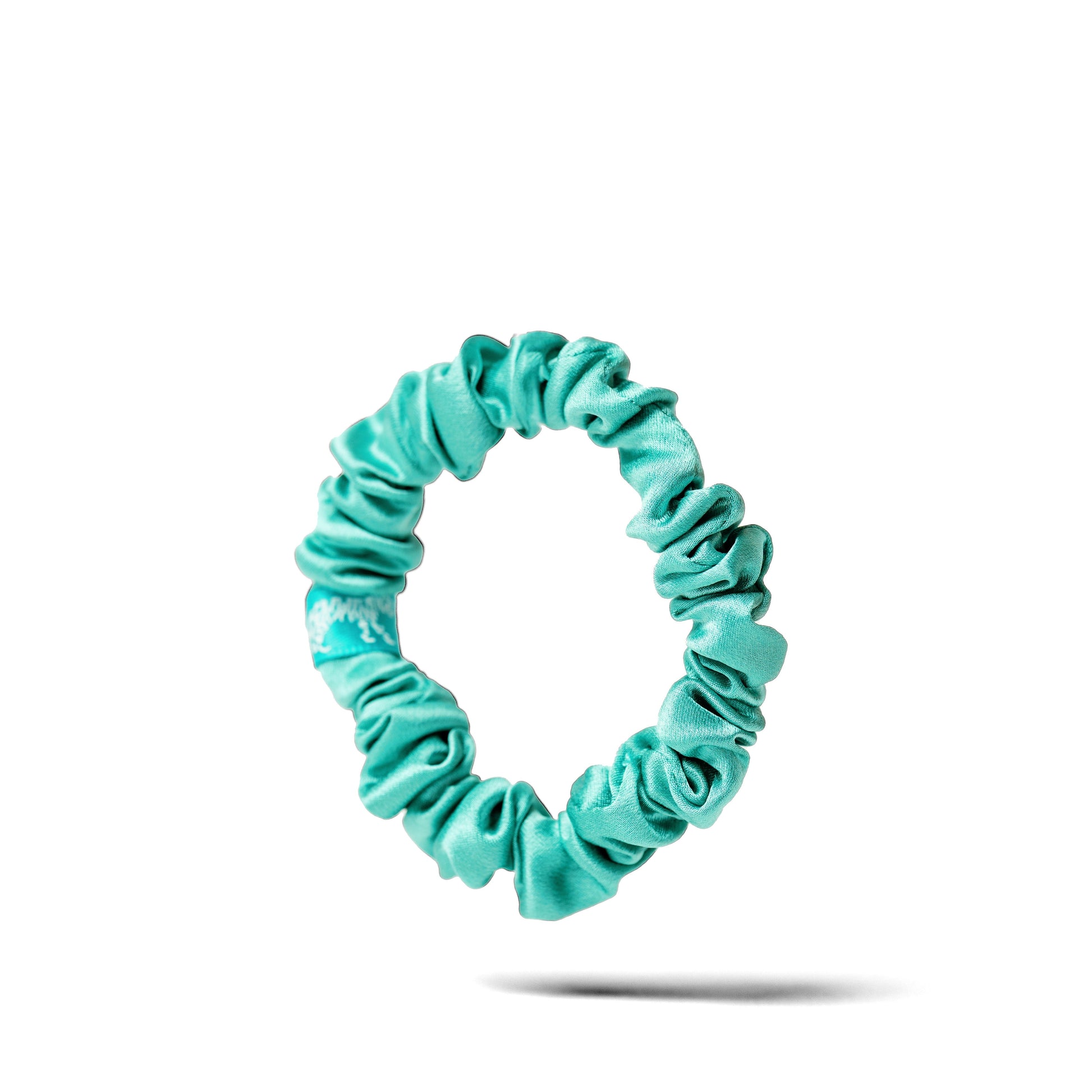 Organic Silk Small Scrunchie Jade Green LINA LENNOX