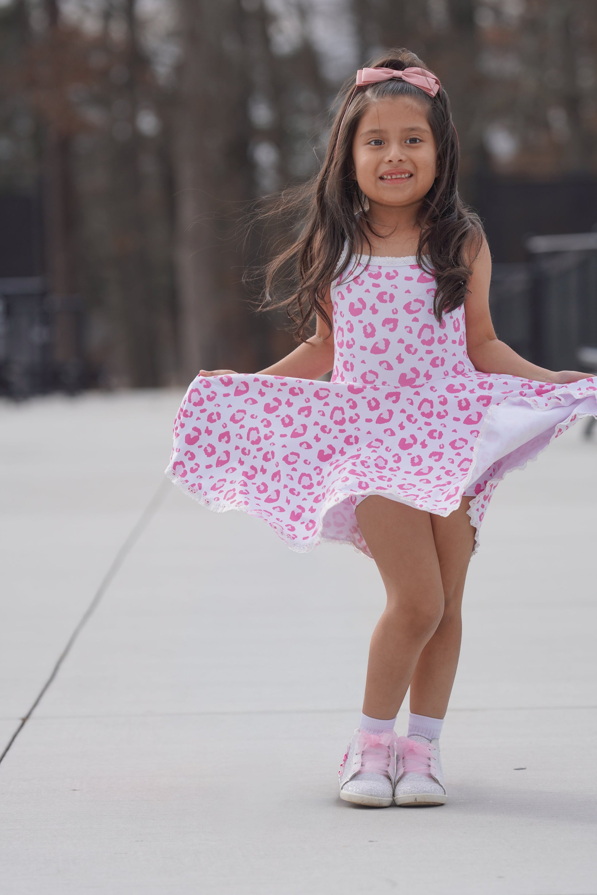 Molly Athleisure Dress -Pink Leopard Always In Bloom Clothing Co