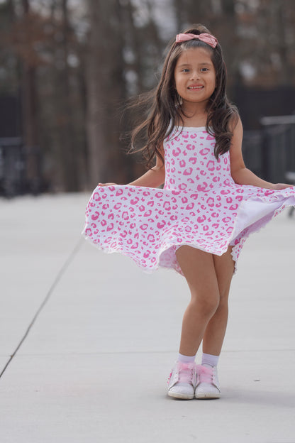 Molly Athleisure Dress -Pink Leopard Always In Bloom Clothing Co