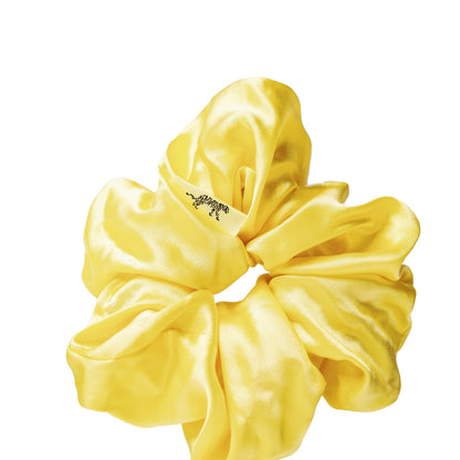 Organic Silk Oversized Scrunchie Sunshine Yellow LINA LENNOX