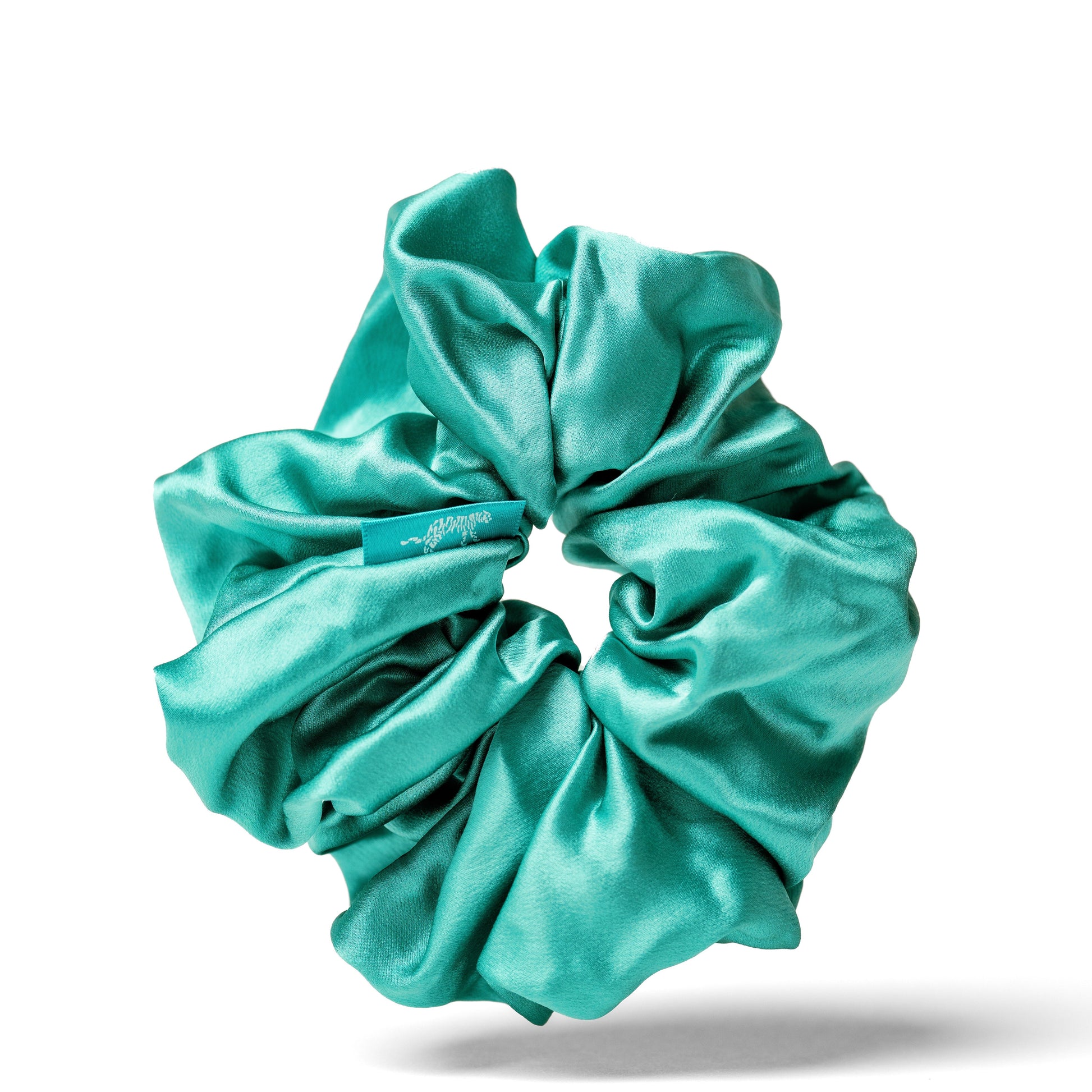 Organic Silk Oversized Scrunchie Jade Green LINA LENNOX