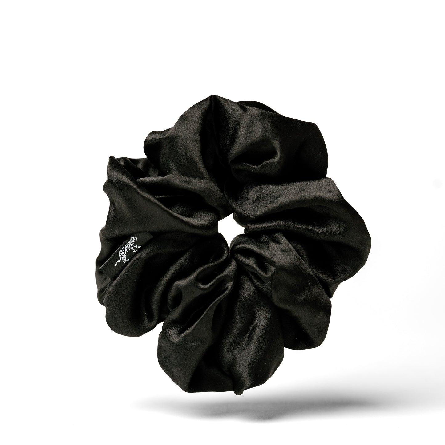 Oversized Organic Silk Scrunchie Onyx Black LINA LENNOX