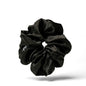 Oversized Organic Silk Scrunchie Onyx Black LINA LENNOX