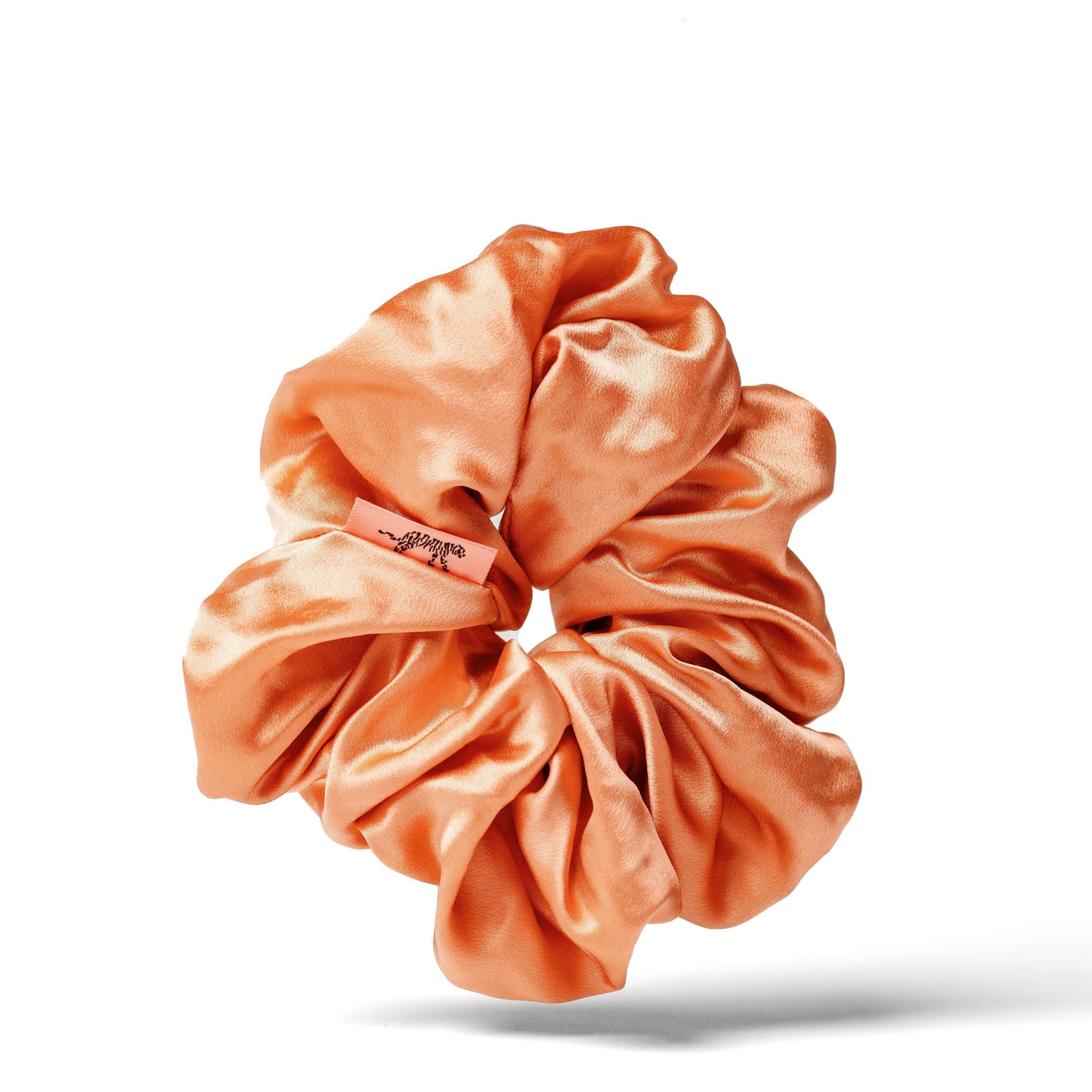 Organic Silk Oversized Scrunchie Peachy Coral LINA LENNOX