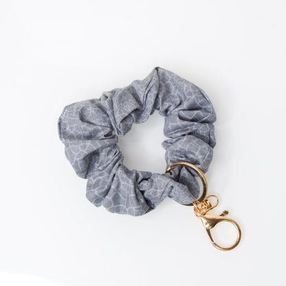 Grey Speckle Scrunchie Key Chain Emily Anne Designs LLC