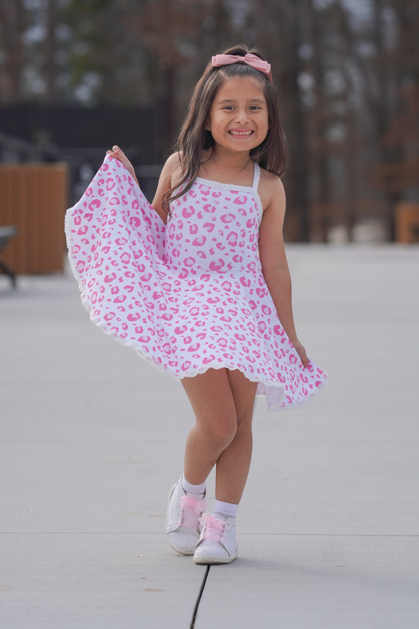 Molly Athleisure Dress -Pink Leopard Always In Bloom Clothing Co